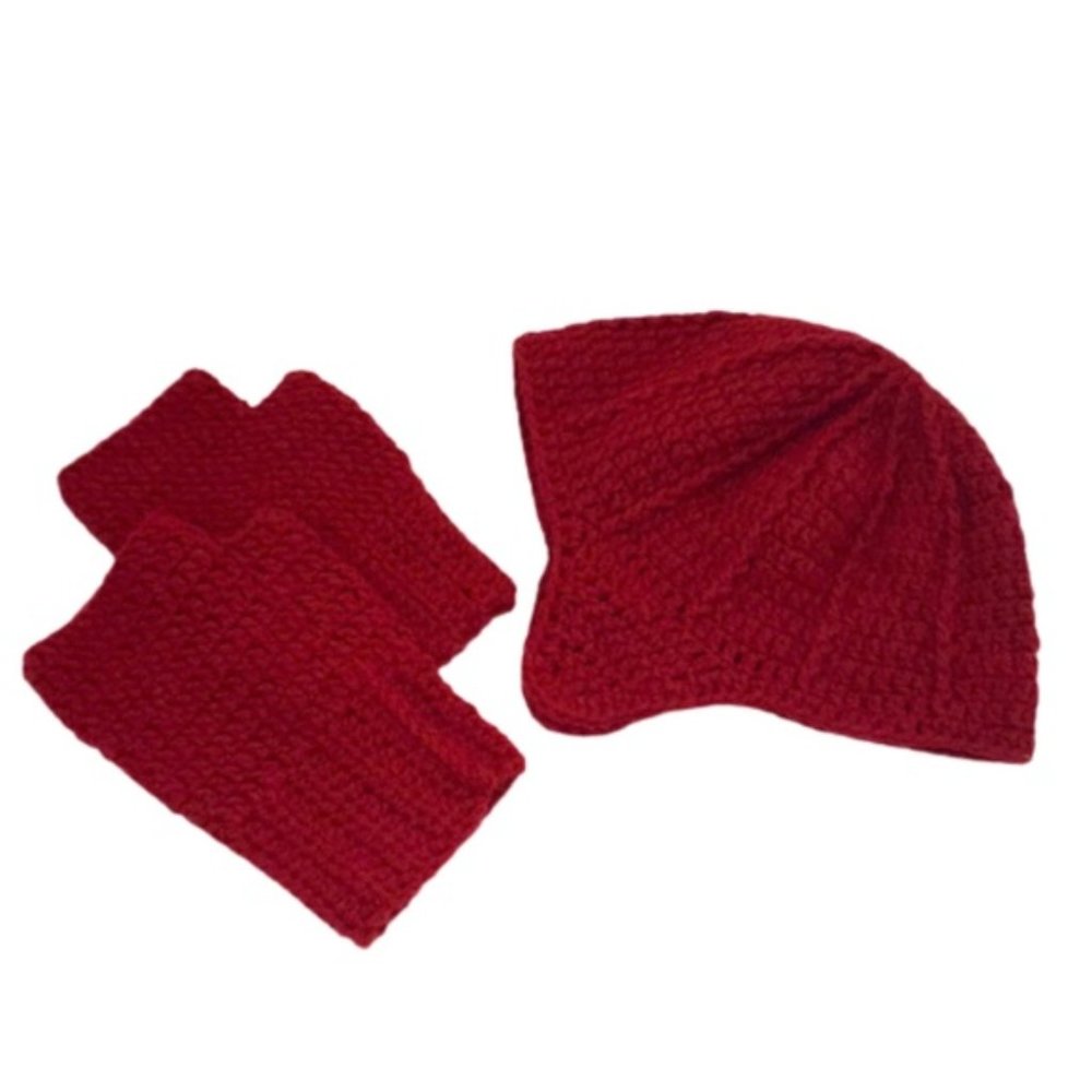 Men Hat With Ear Flaps /Warm  Fingerless Gloves - Picture 2 of 6